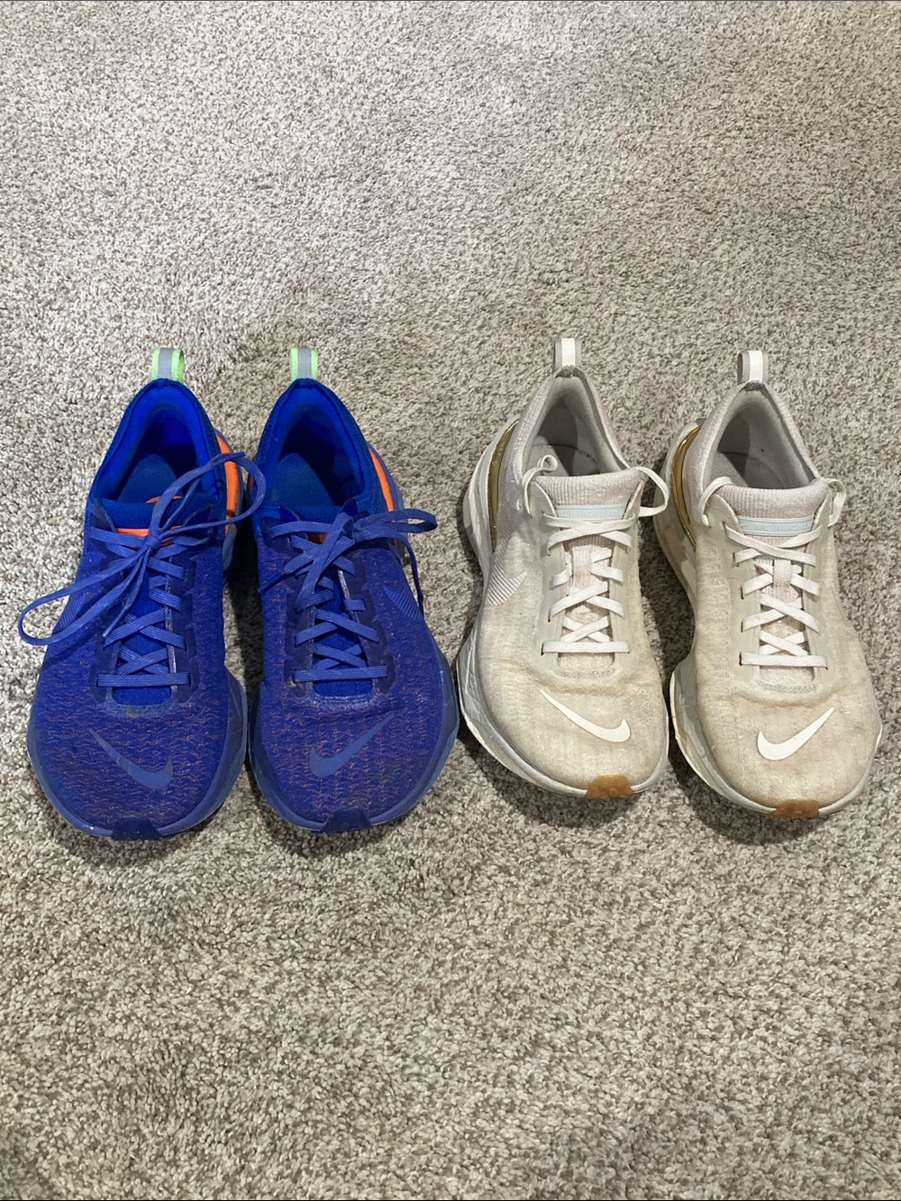 Nike Invincible Run 3 (2 pair included) size 8.5